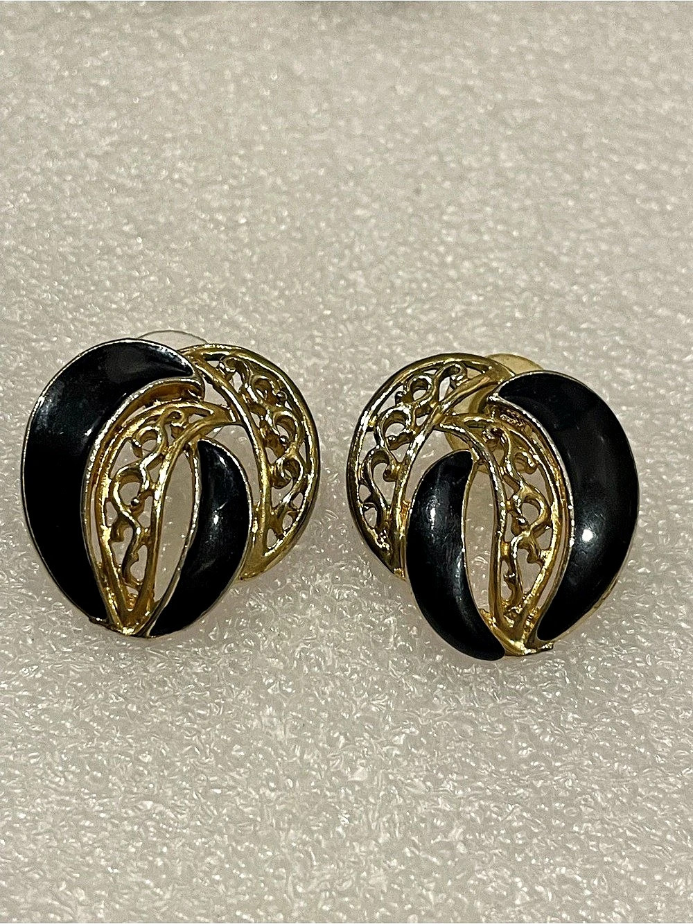 Black & Gold Statement Earrings